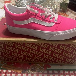 Neon pink/white size 6.5 Women’s VANS